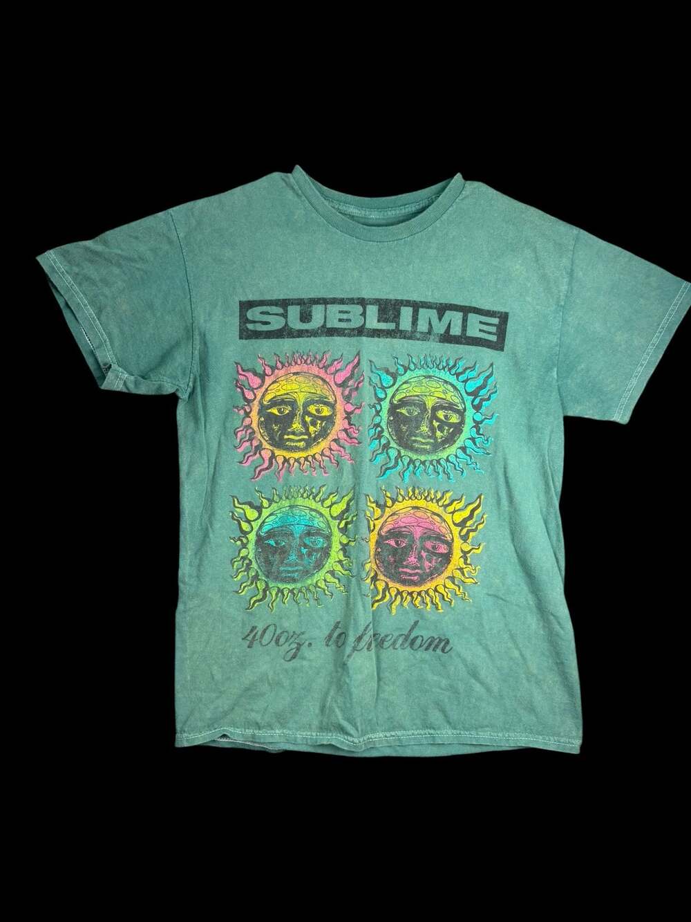 Sublime 40oz. to Freedom Graphic T-Shirt Washed Green